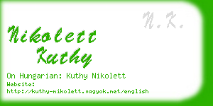 nikolett kuthy business card